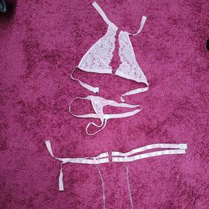 Pink Heart Lingerie set with choker